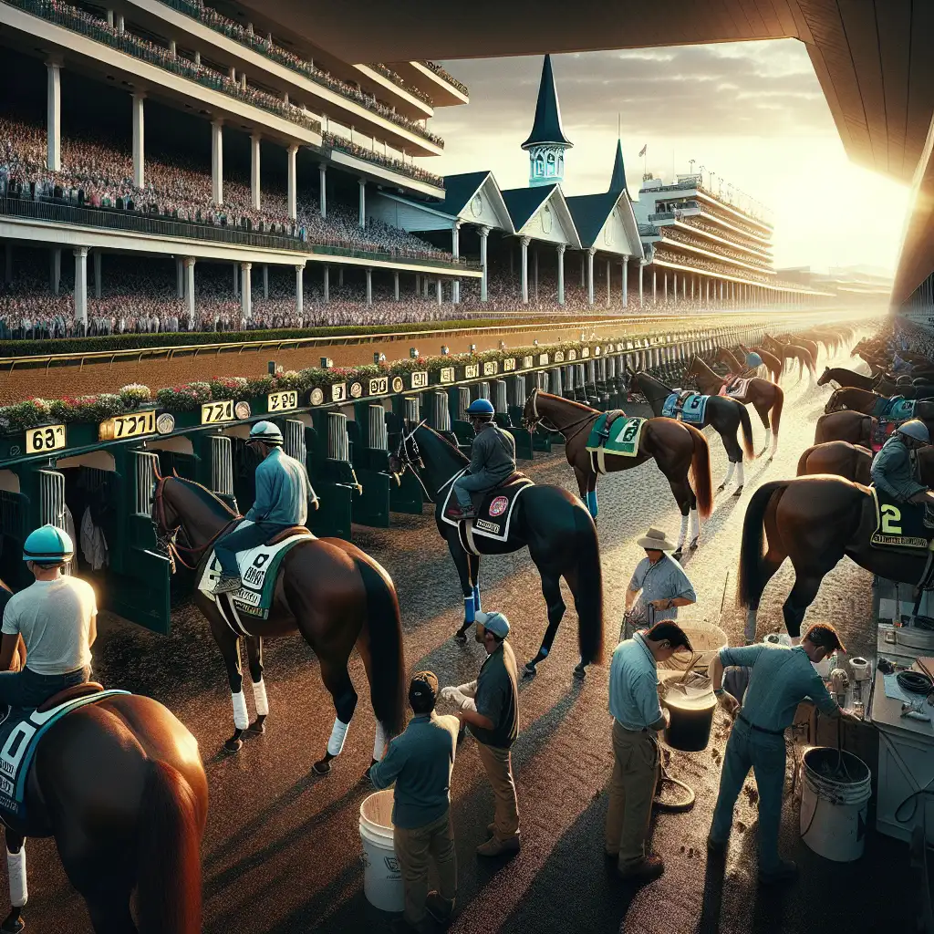 A look behind the scenes at the Kentucky Derby, covering the preparation of the event, horse care, and what goes into making the day a success.