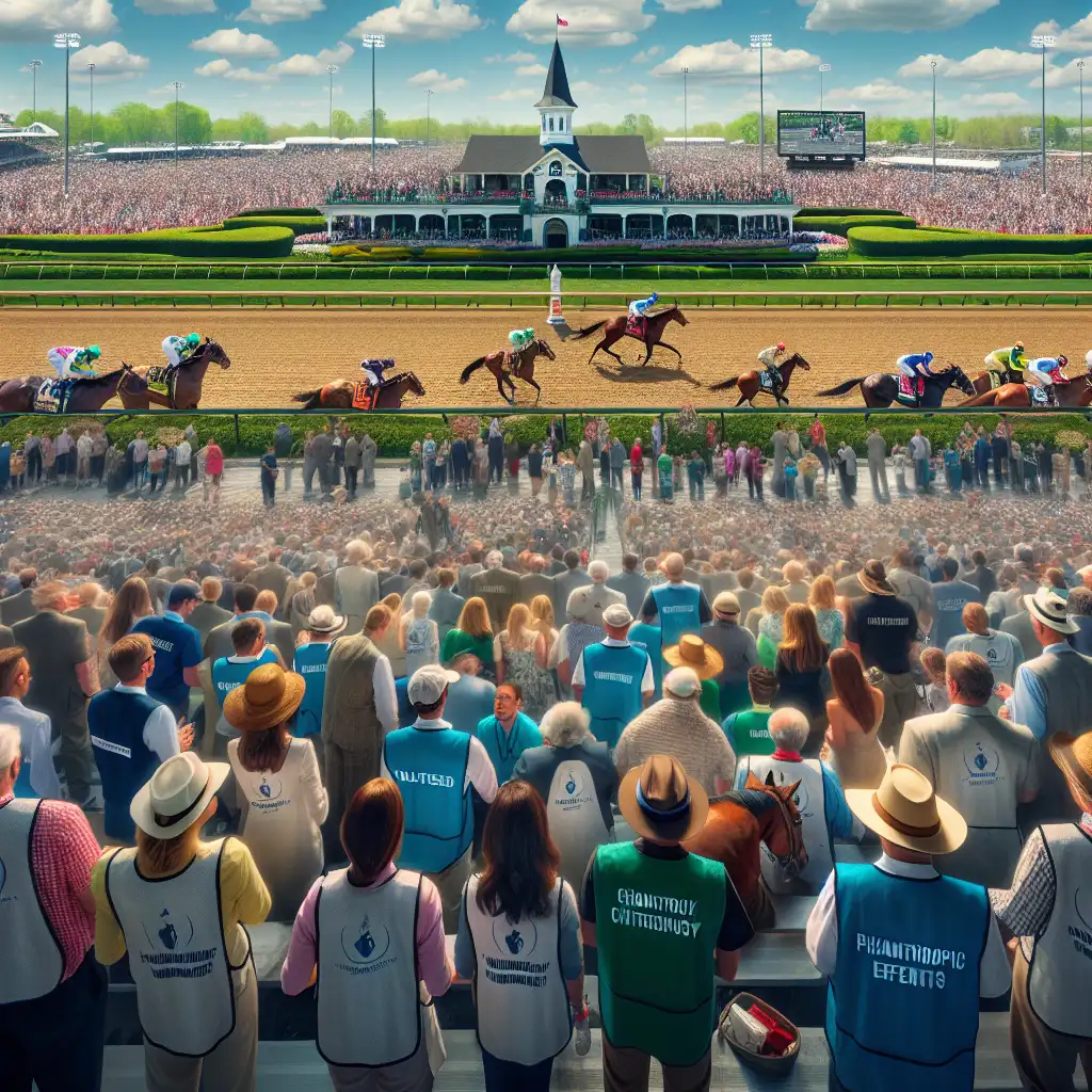 How the Kentucky Derby contributes to charitable causes, including partnerships, events, and donations.